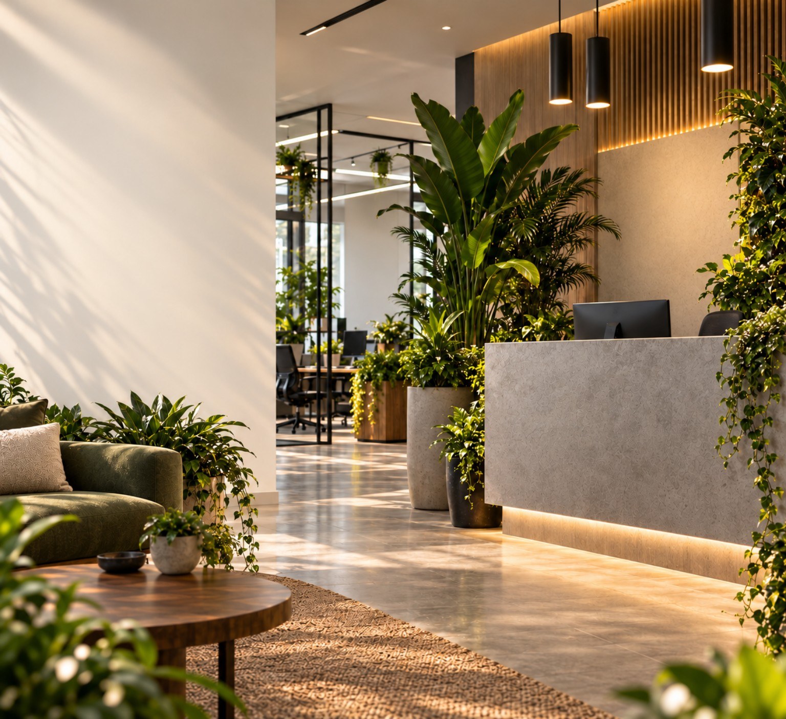 Commercial space greenery