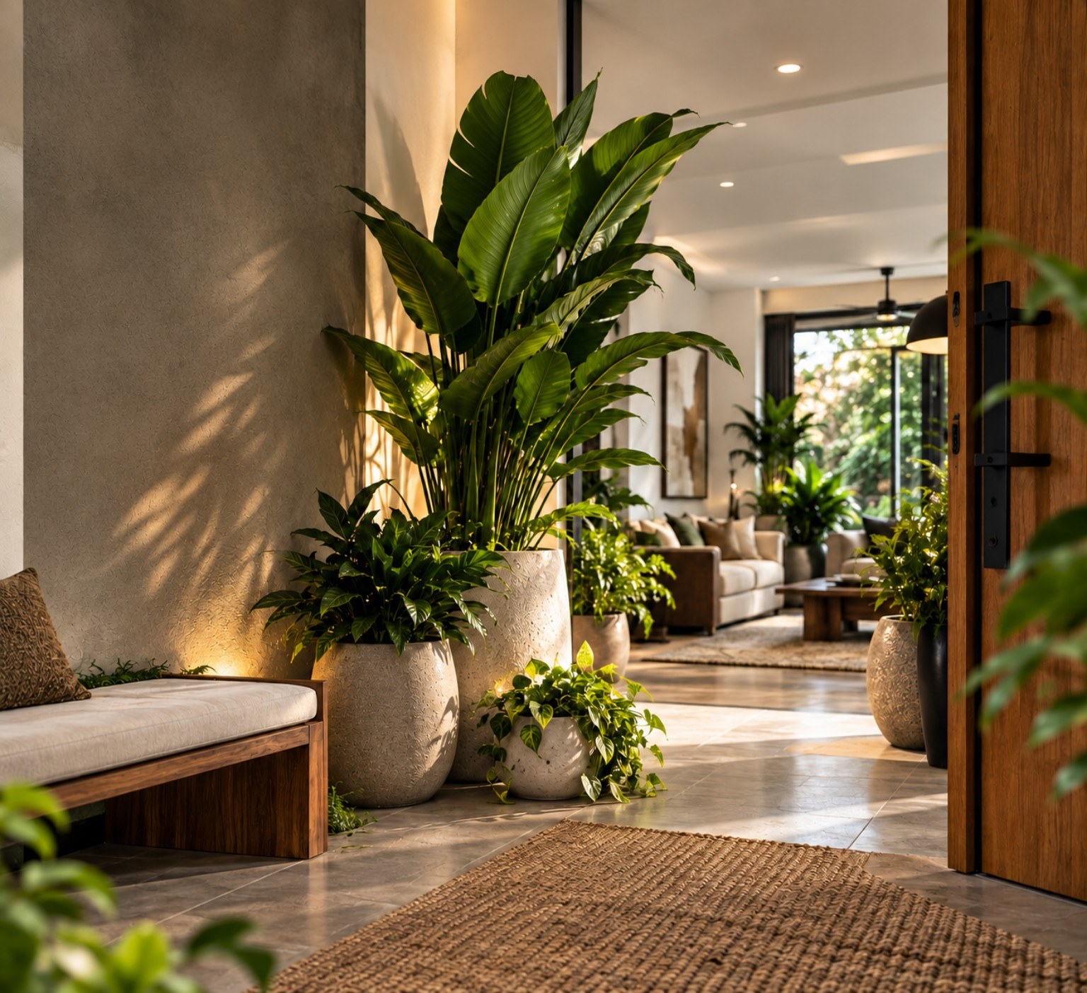 Indoor planting and greenery